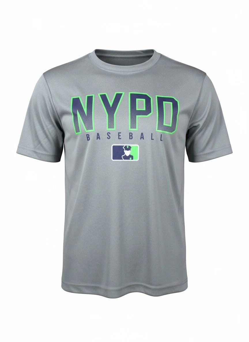 Item# T414 - NYPD Baseball Dri-fit Shirt