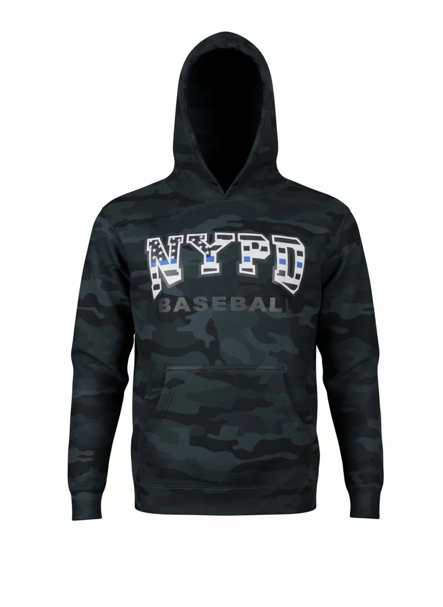 Item# S304 NYPD Baseball Blue Line Sweatshirt