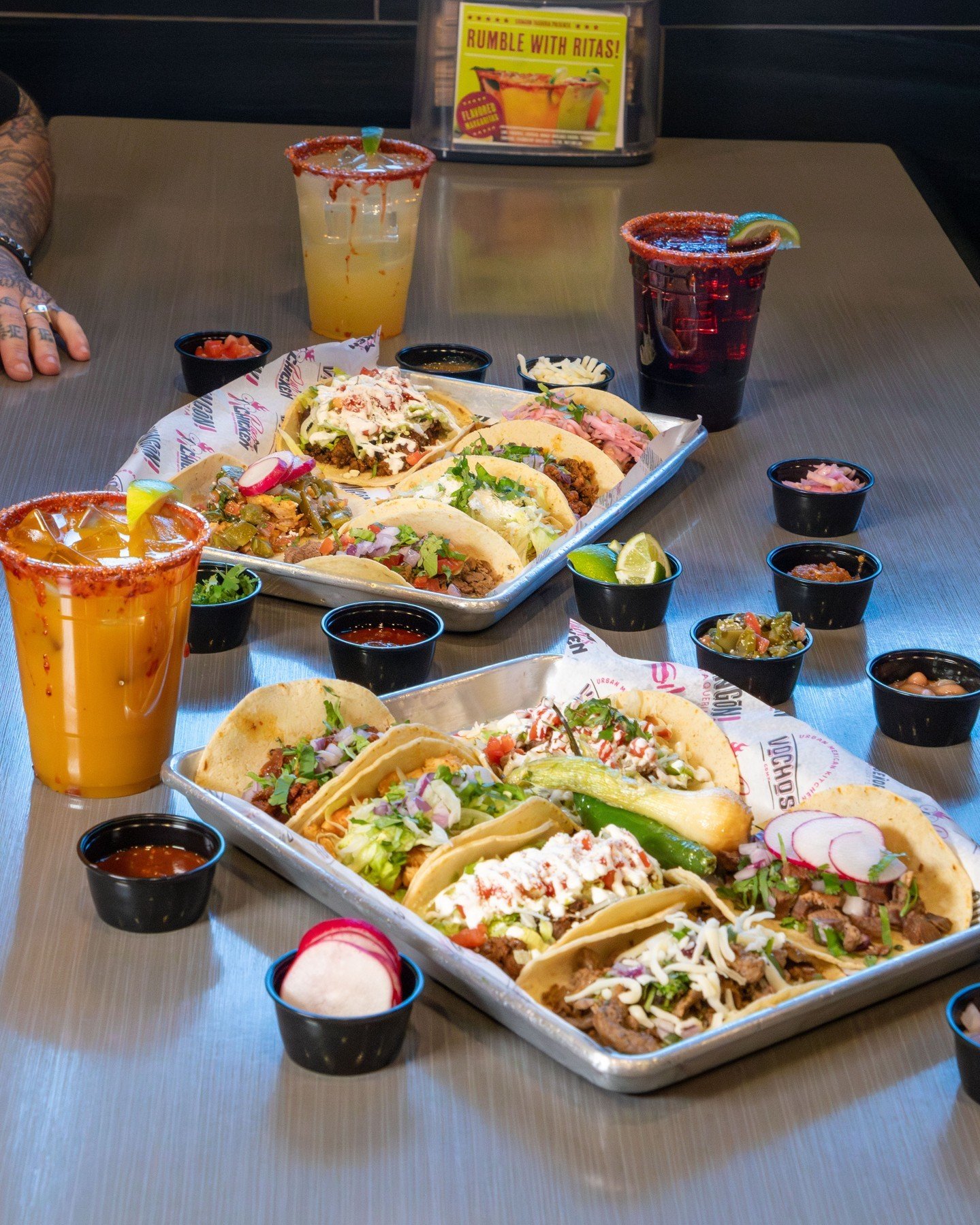 Ready for Cinco? 😎 Celebrate #CincoDeMayo with our Fiesta Taco Box!
&zwnj;
Get 20 Tacos for $72! And don&rsquo;t forget your 1/2 Gallon Margarita Mix for $22.99! Choose from strawberry/kiwi, pineapple, house margarita, mango or Jamaica 🍹
&zwnj;
Cal