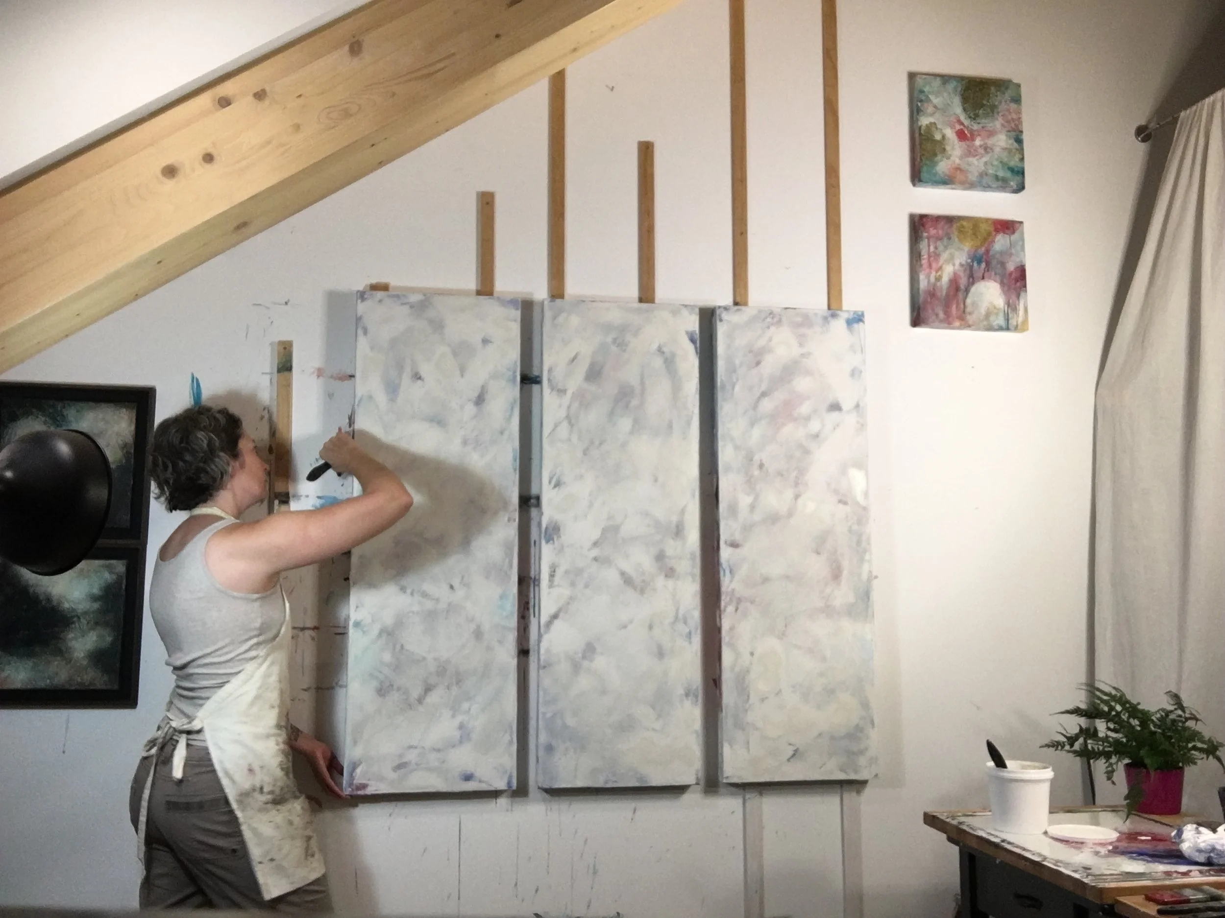 Plaster and paint on front and exposed sides!