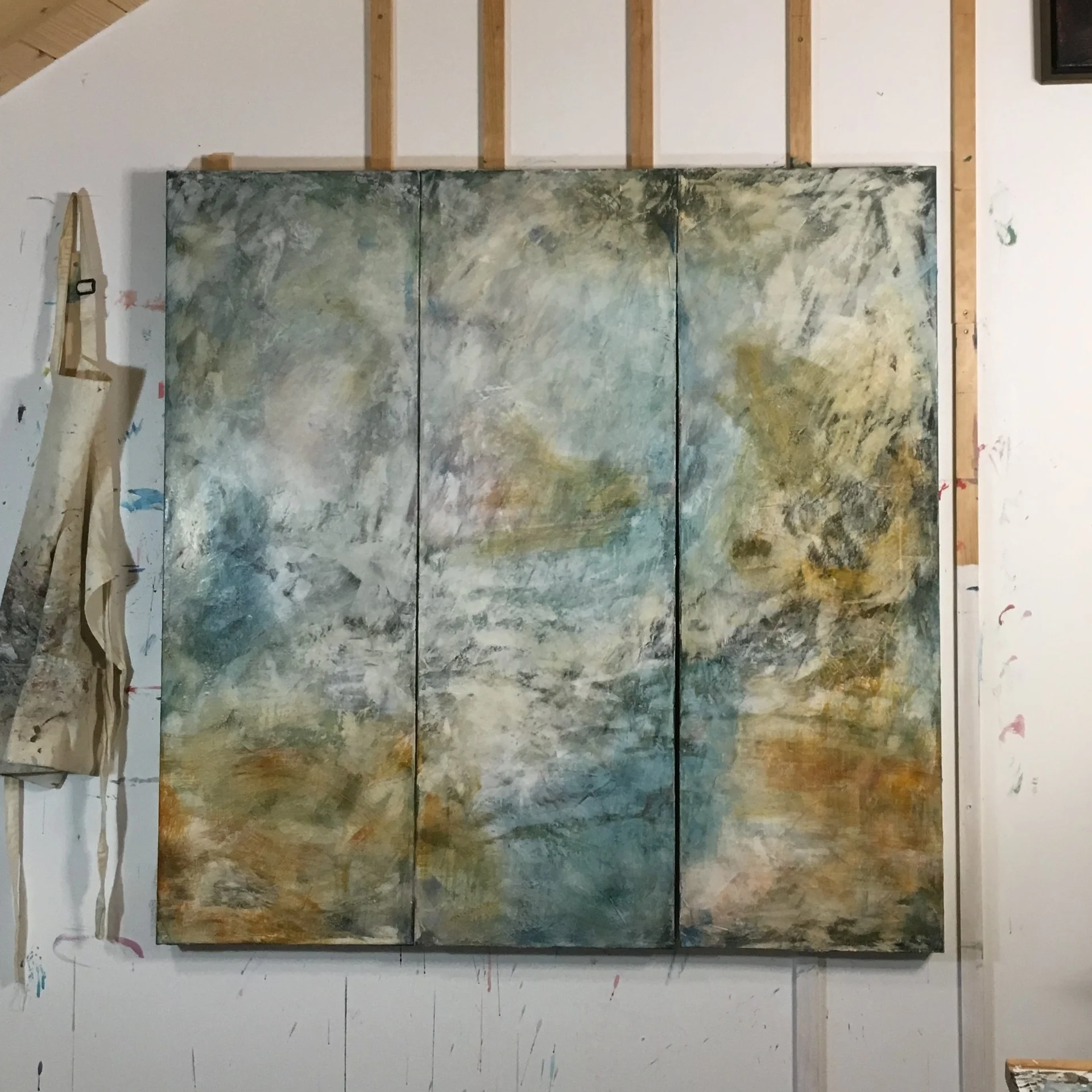 Ooof. Ugly stage. But those colors pop through in the finished piece so it's important!