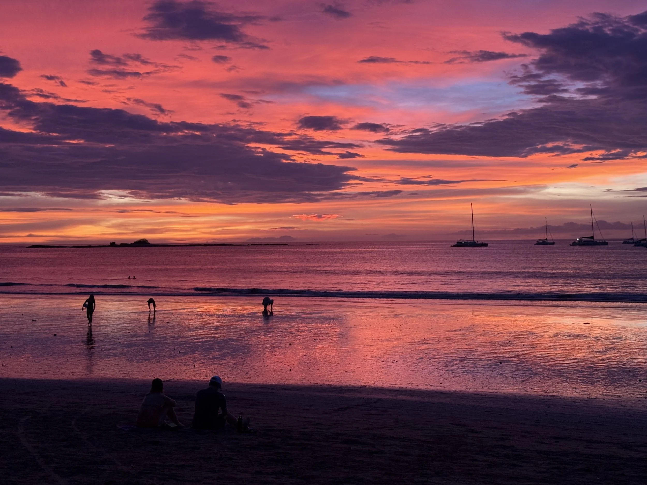 Playa Tamarindo sunset magic.