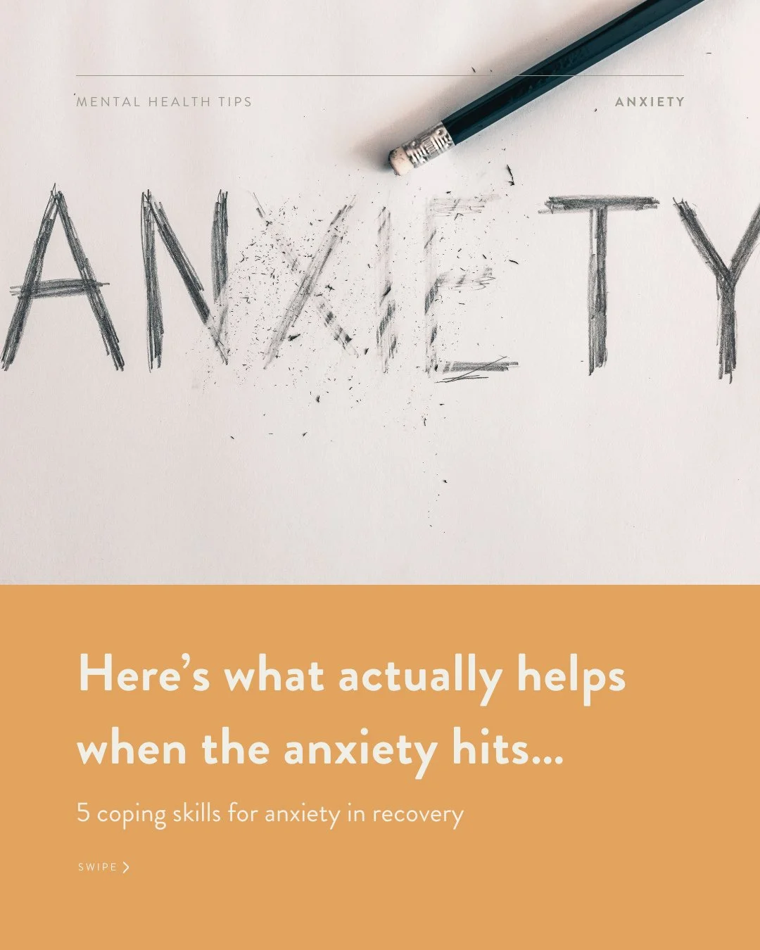 Anxiety doesn&rsquo;t disappear in recovery, it just needs new tools. 🧠 These 5 coping skills can help calm your body, clear your mind, and get you through tough moments.⁠
⁠
Small tools create big changes when practiced consistently. ⁠
⁠
Save this c