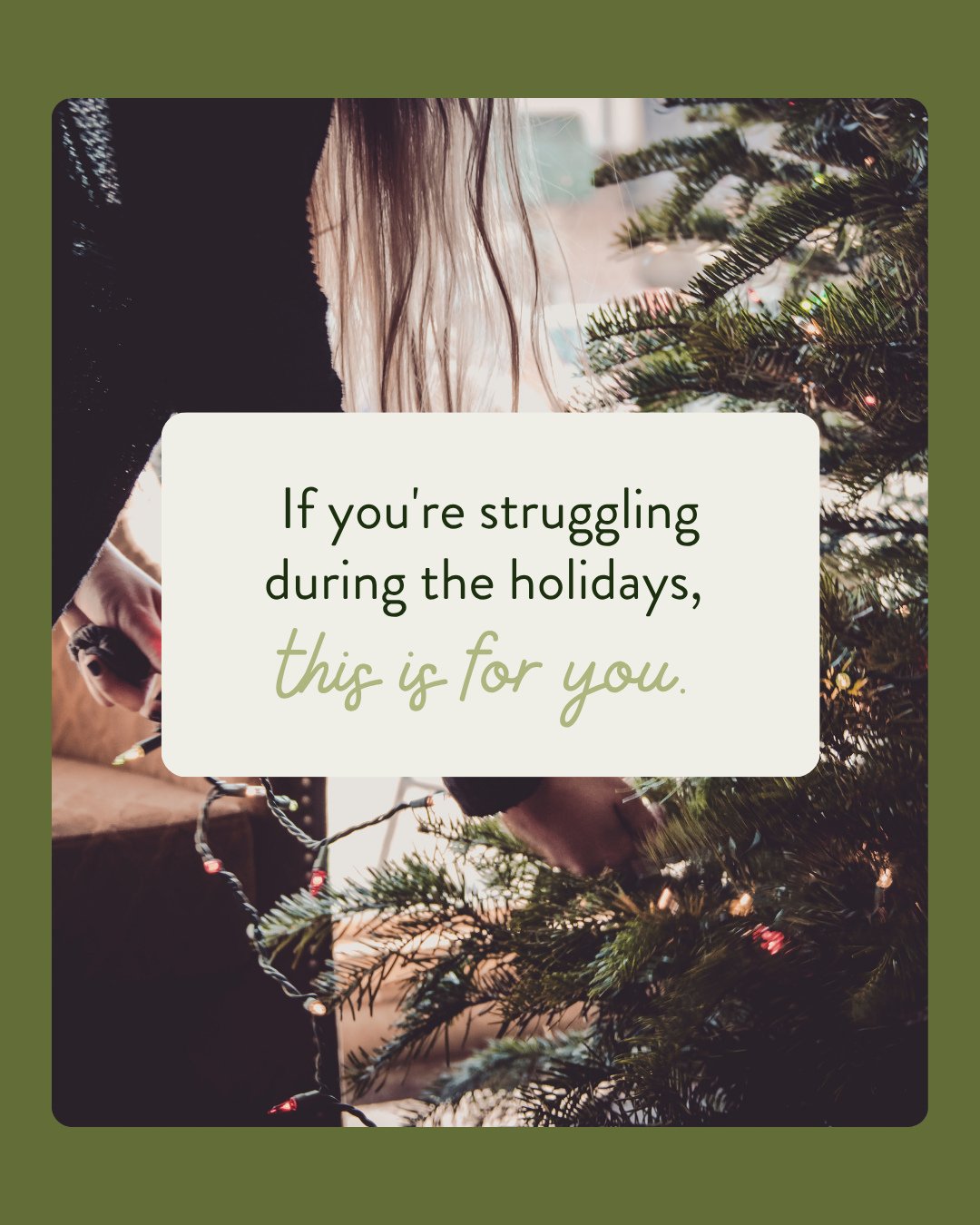 If this time of year feels heavier than you expected&hellip; please know that you're not alone in that.⁠
⁠
It&rsquo;s okay to struggle. And it&rsquo;s okay to ask for help.⁠
⁠
Whether you're in recovery, grieving, or just trying to hold it together w