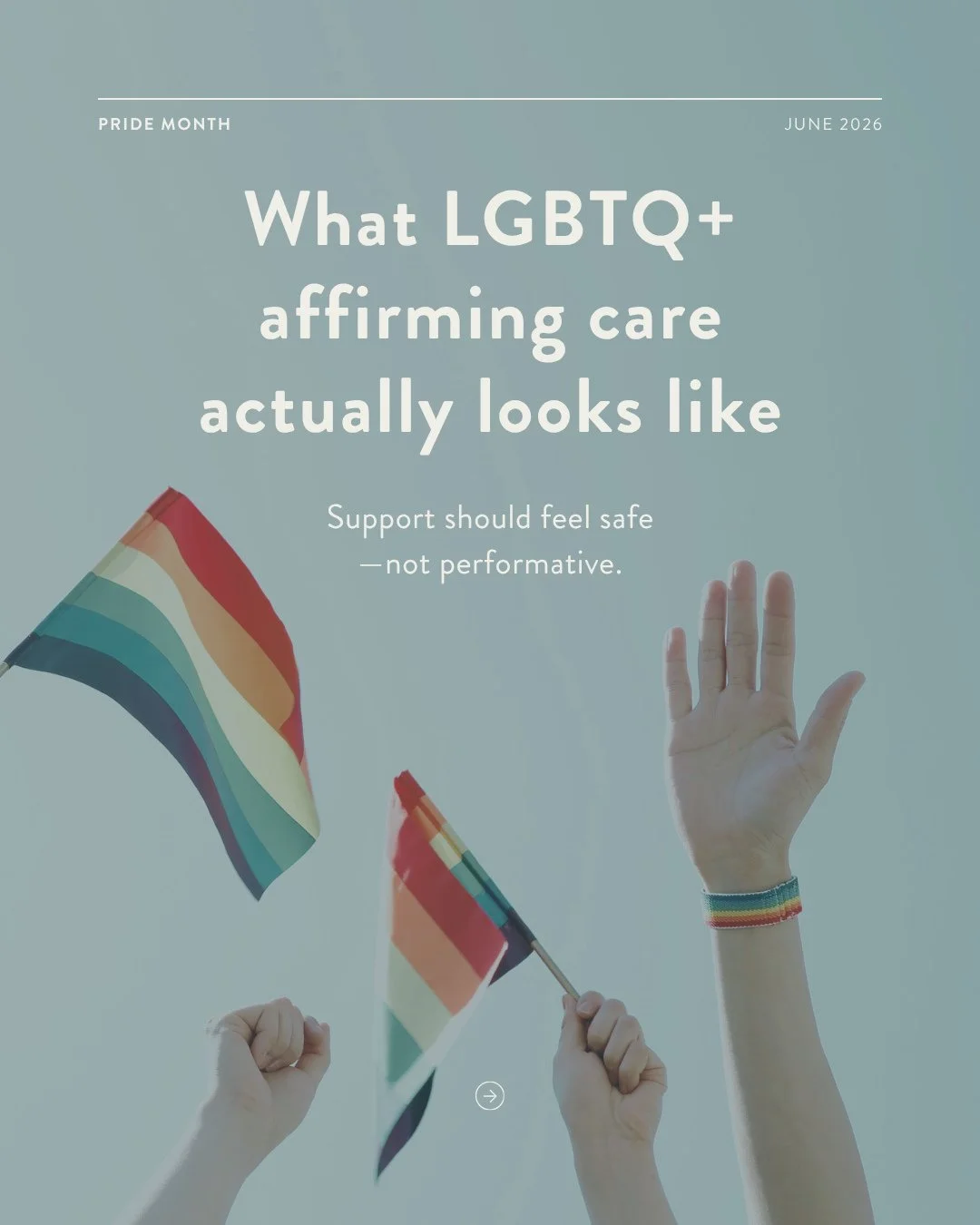 Being accepted shouldn&rsquo;t feel rare.⁠
But for a lot of LGBTQ+ people, it still does&mdash;especially in healthcare spaces.⁠
⁠
Affirming treatment means more than saying &ldquo;everyone is welcome.&rdquo;⁠
It means creating spaces where you feel 