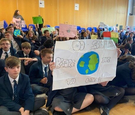 Well done to all the Year 8 English classes this week for their phenomenal effort in their protest rally. Students delivered speeches to the year group and the judging panel on the dangers to the environment and the ways in which we can help. We witn