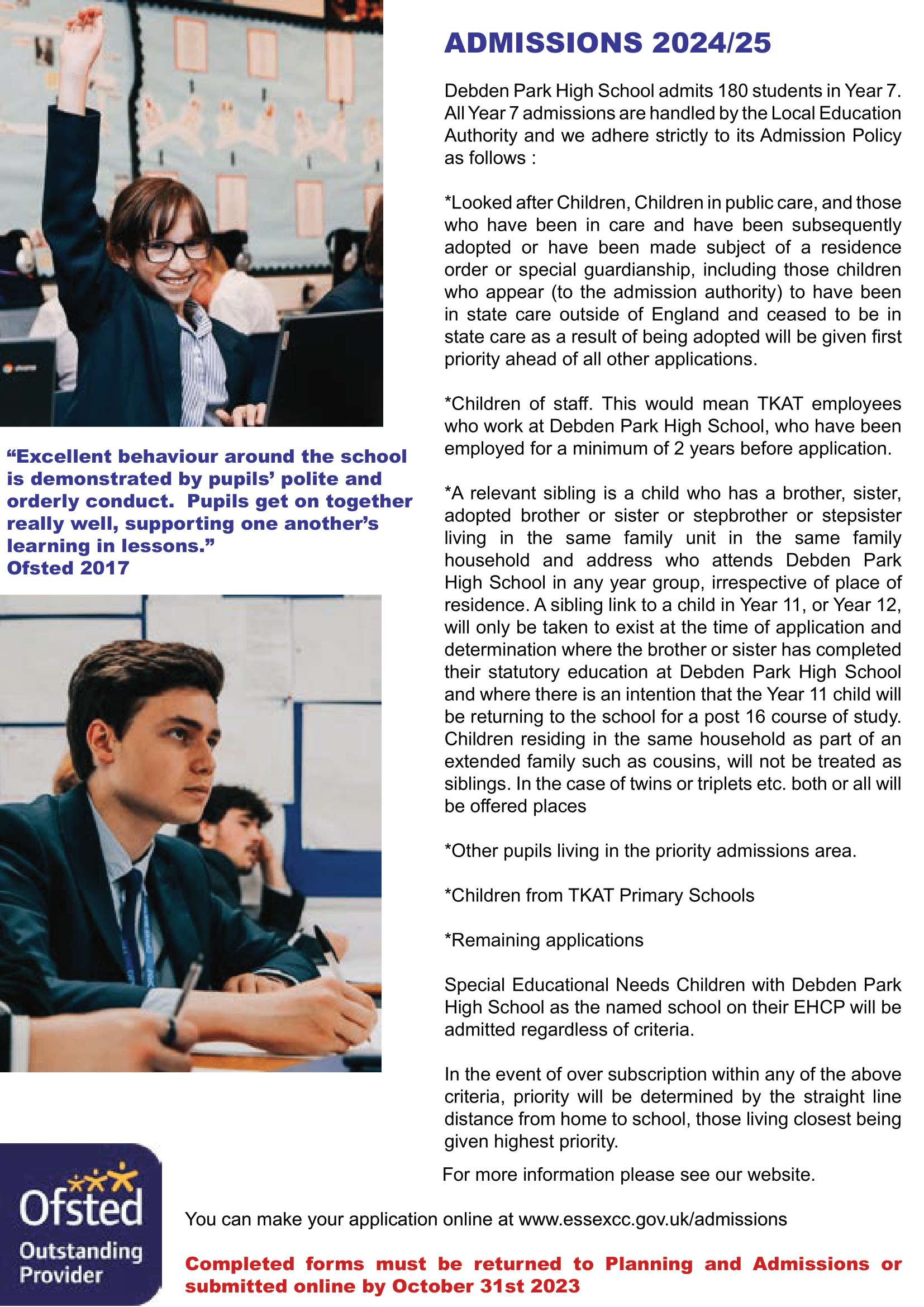 PROSPECTUS 2023 Debden Park High School prospectus-2023-debden-park-high-school