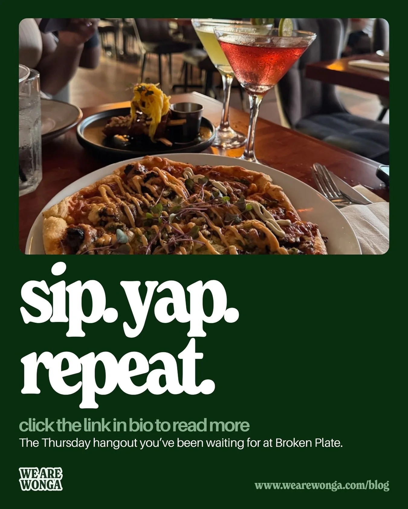 Sip N&rsquo; Yap: A Summer Sactuary For The Girls by @kiivina 🍸

Full WongaReview of @brokenplateja&rsquo;s newest Thursday series that bundles cute cocktails, delectable bites and summer vibes every week. 

Click the link in the bio to read more! ?