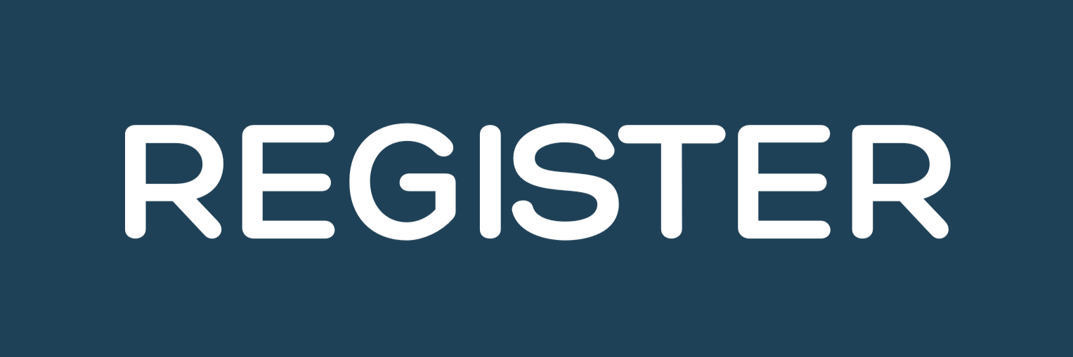 A blue button with the word 'REGISTER' written in white capital letters.