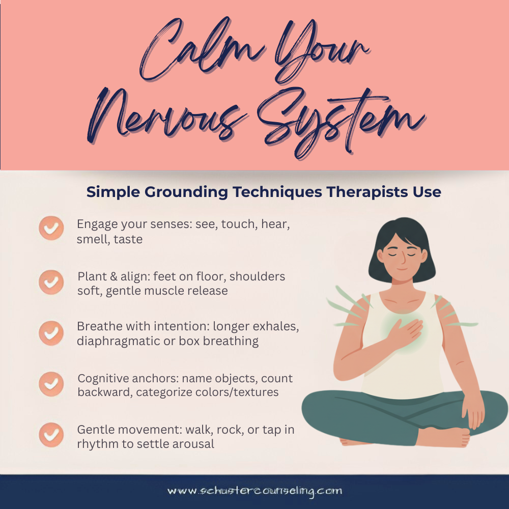 Grounding Techniques Therapists Use to Calm the Nervous System