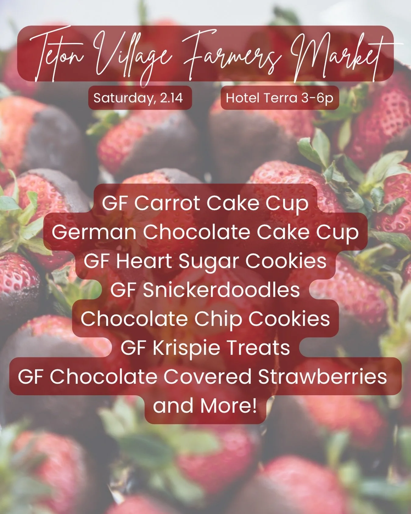 This Saturday❤️Bring your loved one and grab a treat! 
.
.
.
#bakemeveganjh #valentinesday #veganvalentine #jacksonhole #vegantreats