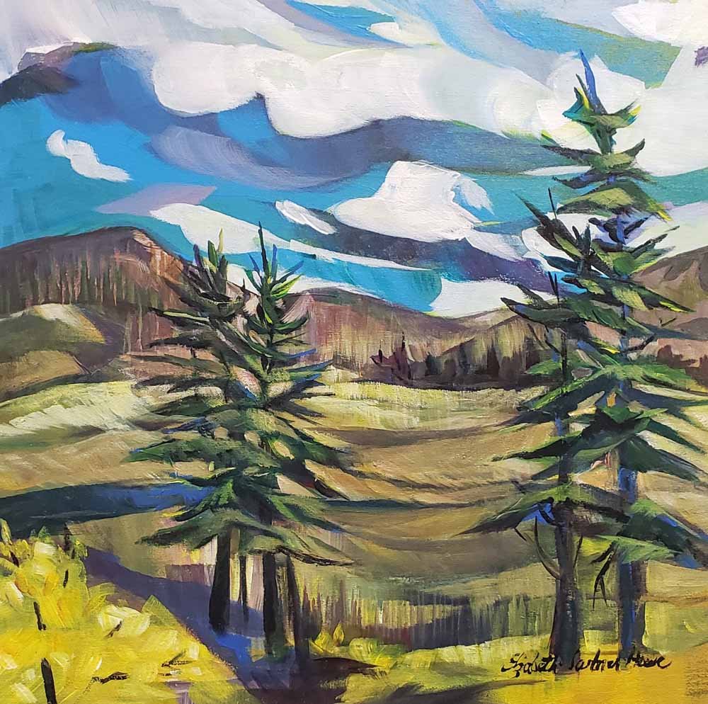 We Were In Pennsylvania While The Forsythia Bloom,12x12