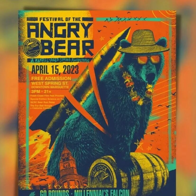 I hope your all excited for the Festival of the Angry Bear this Saturday at the Ore Dock. Let's shake off some cob webs, enjoy some  great music and brews and did you know there's art too. Jacob Darner @darn.good.art has curated an art show.  This pi