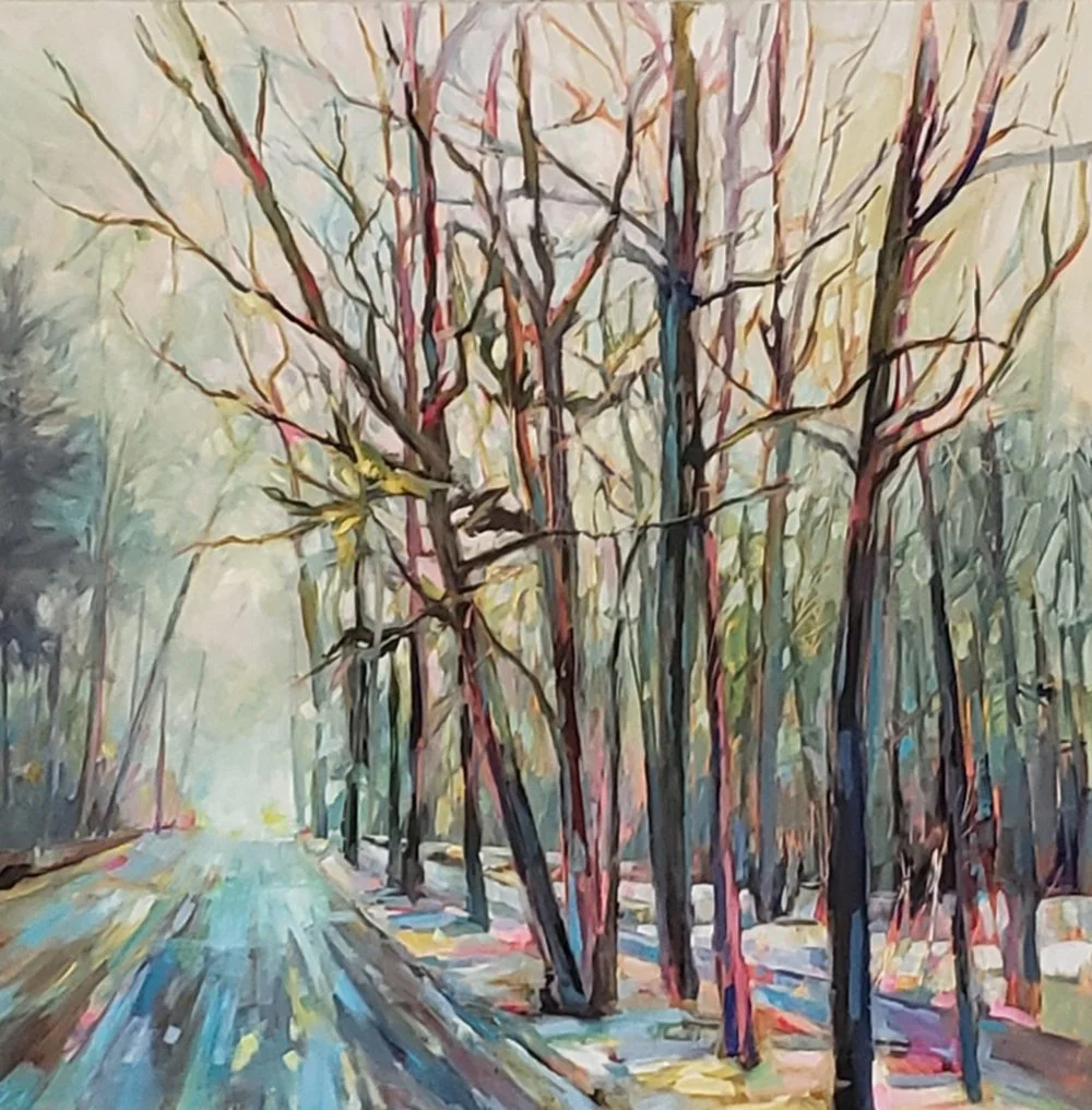 Daily Drives Together No Matter The Weather, 40x40, oil on canvas