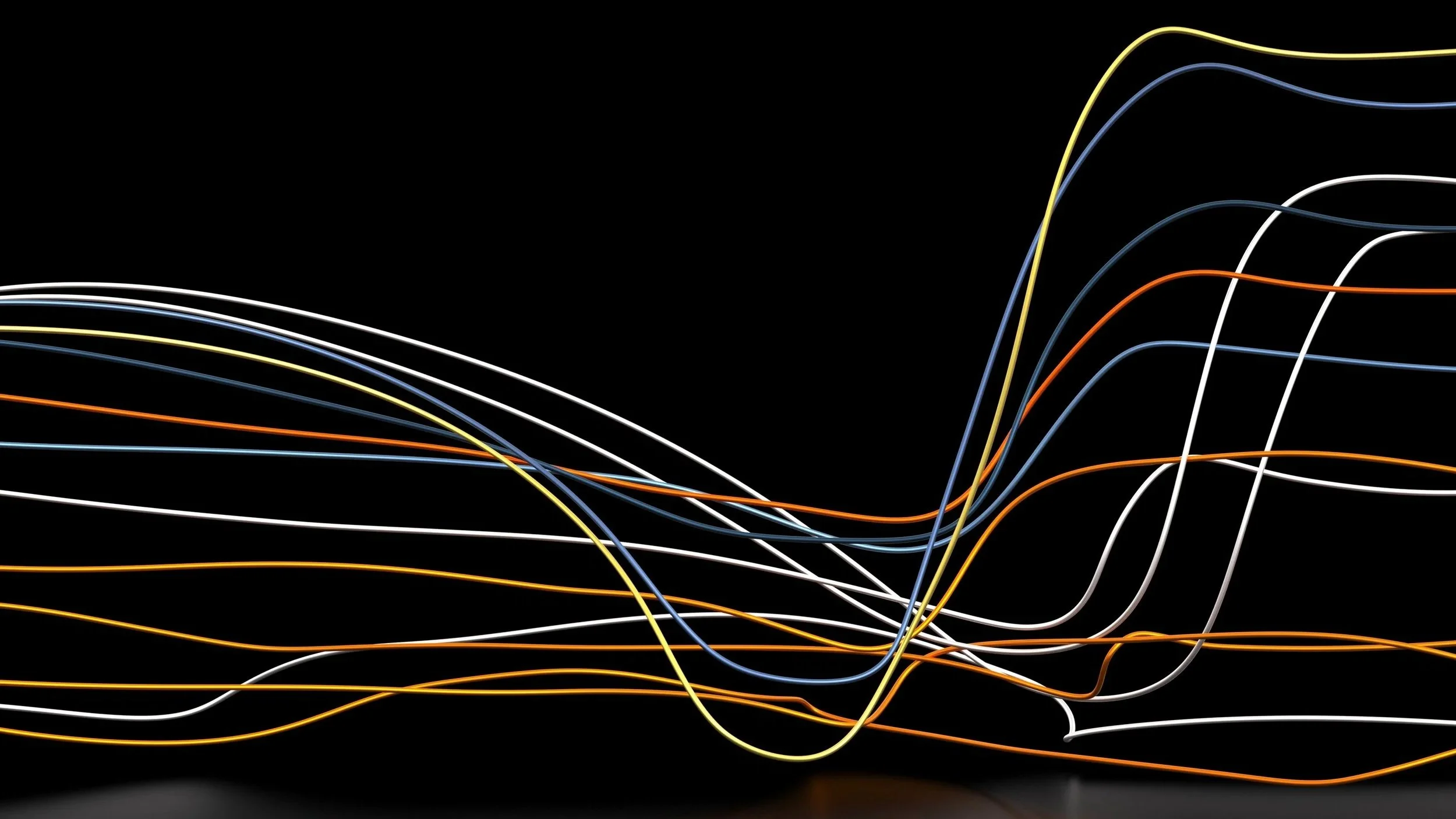 Raw skeleton data lines gradually resolving into recognisable human walking motion as AI learns, Houdini and Redshift