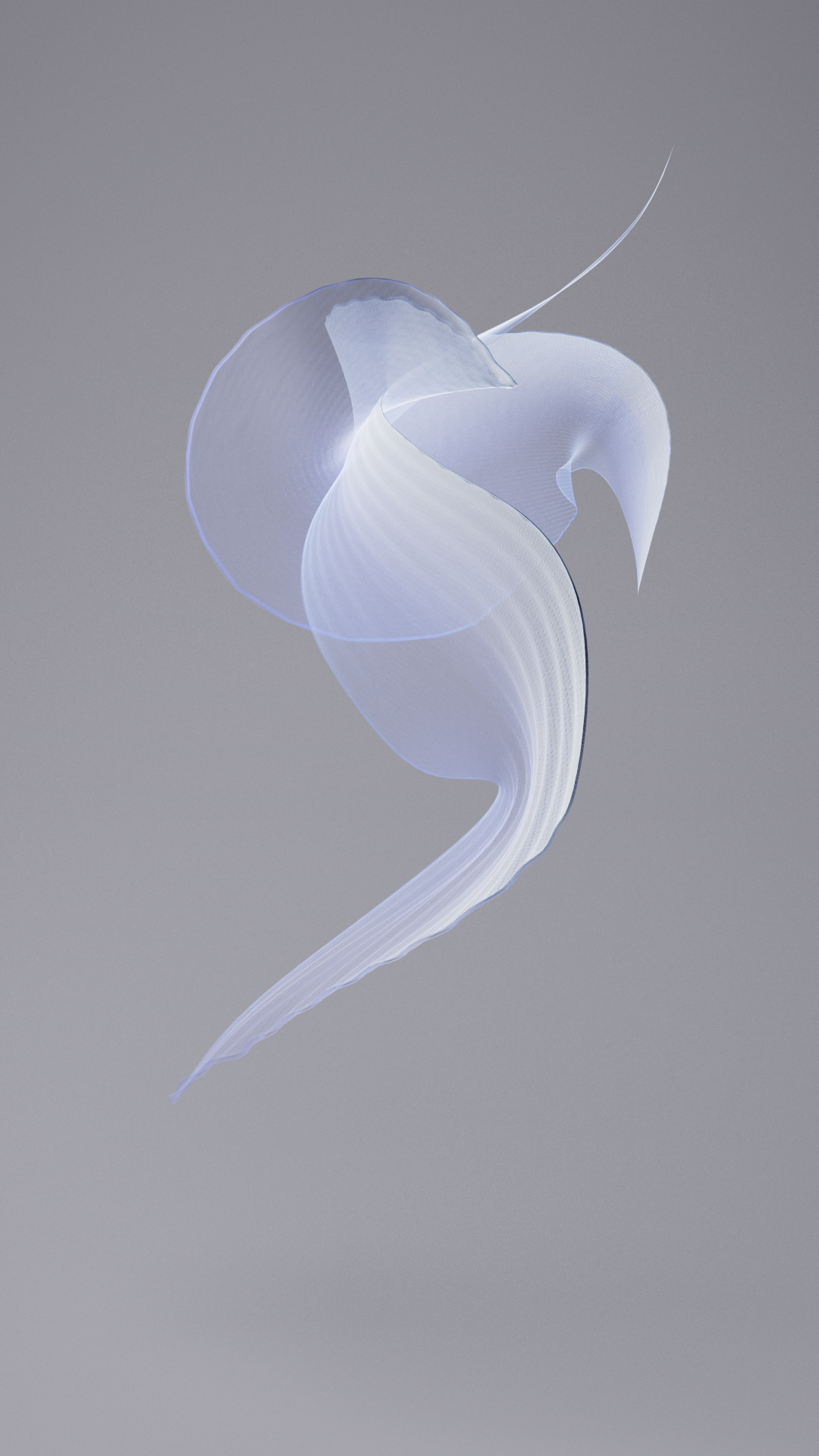 Process render exploring alternate composition of procedurally folded anthropomorphic form, Houdini and Redshift