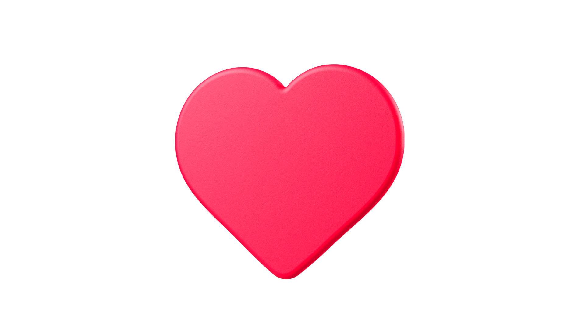 3D Instagram red heart icon from Meta component library, Houdini and Redshift
