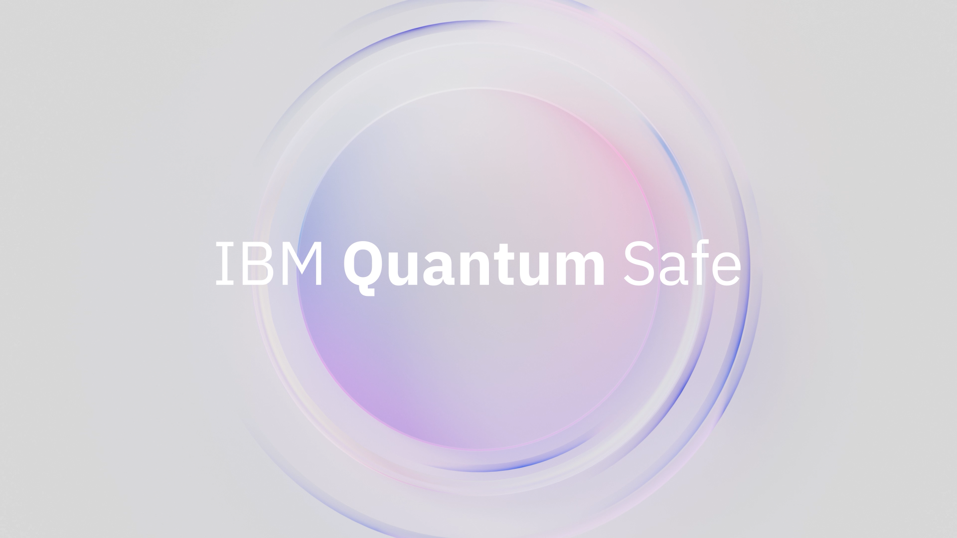 IBM Quantum Safe overarching visual identity combining Explorer, Advisor, and Remediator colours in a single circular form, Houdini and Redshift