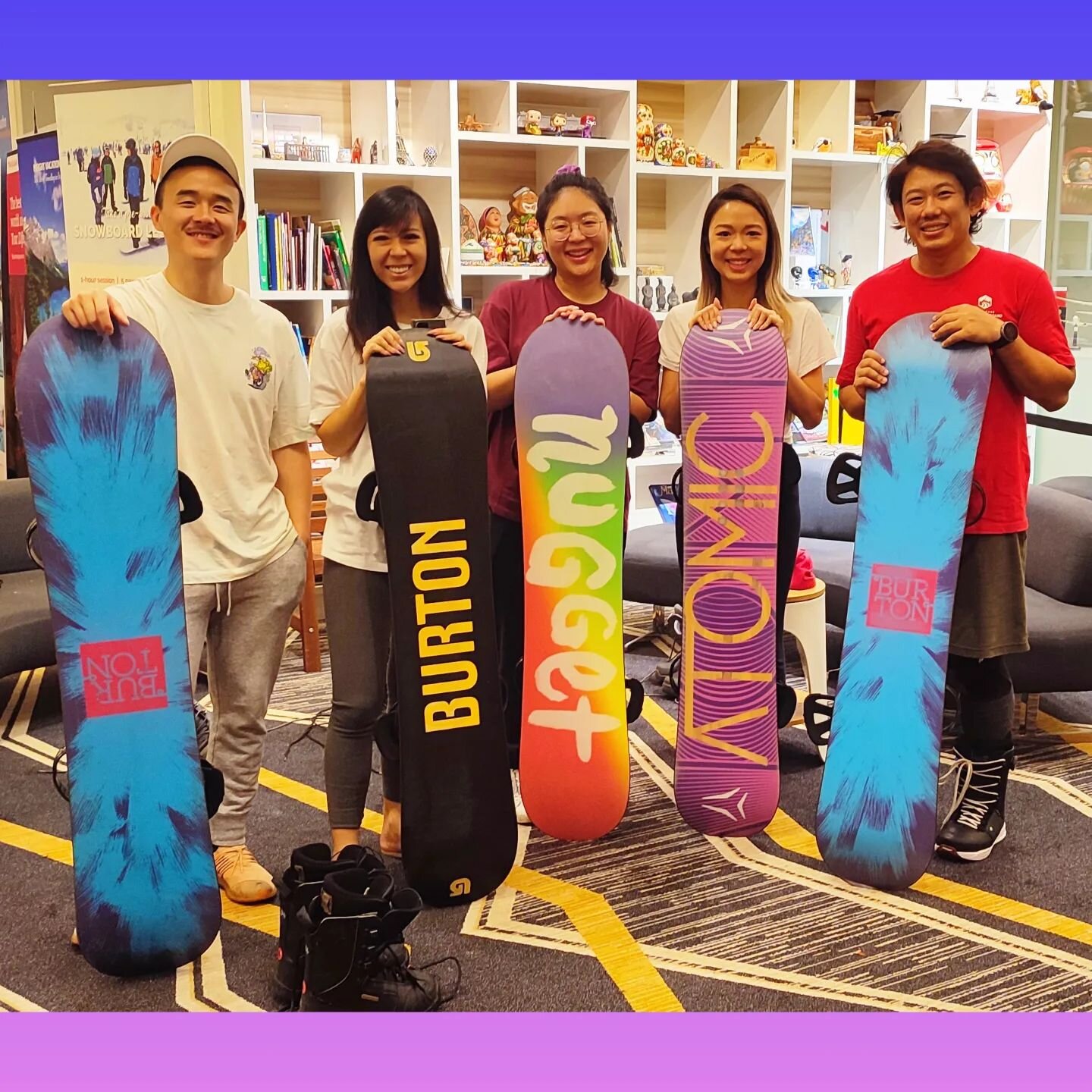 Next batch of Snowboarders preparing for their 1st snowboard trip next month. Teaching them more about their equipment and basic board skills that you learn on your first day at the mountain. What a workout they said! 

#skisingapore #singaporeskiand