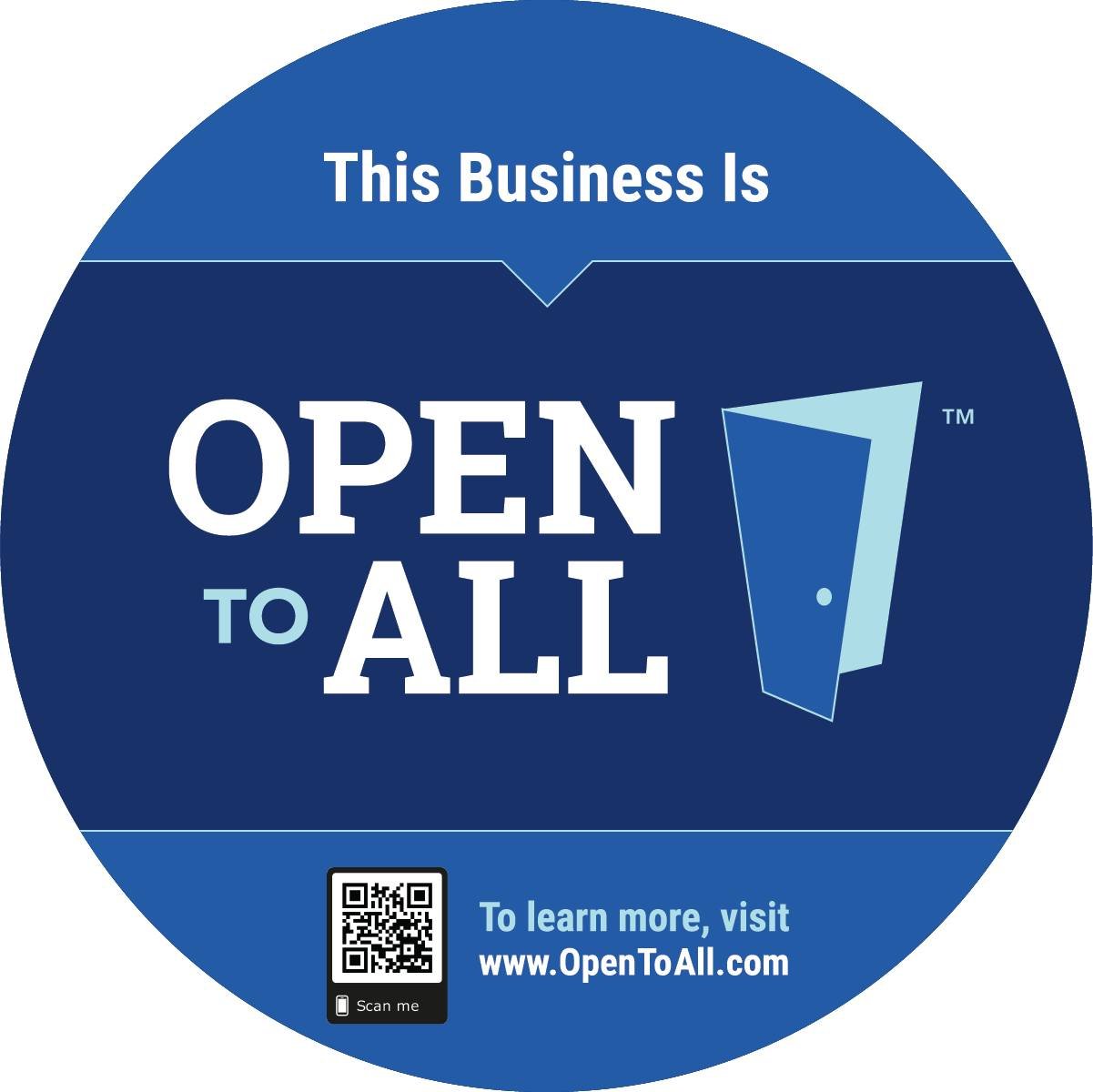 We are proud to be Open to All! 

Open to All is a national nondiscrimination campaign that believes everyone should be welcome regardless of race, ethnicity, national origin, sex, sexual orientation, gender identity and expression, immigration statu