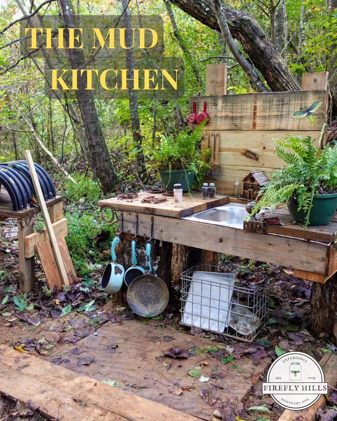 Mud pies. Bare feet. Big smiles. ✨
The Mud Kitchen is a favorite for a reason. Whether you are 5 or 65, this is where imagination runs wild and core memories are created... or happily unlocked. Same childhood magic and simpler times, just swap the ga