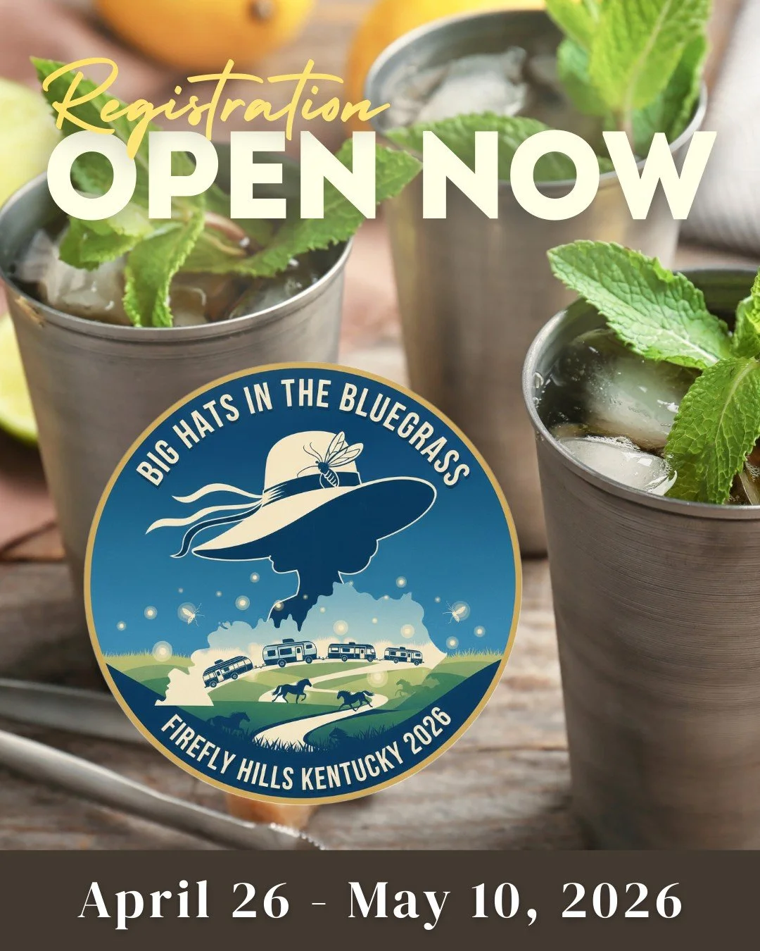 🌞 It's officially Spring! 🌷

That means we are just over a month away from our annual Big Hats in the Bluegrass Spring event! 
📅 April 26 &ndash; May 10, 2026

Don't miss an unforgettable gathering blending Kentucky Derby flair, Cinco de Mayo cele