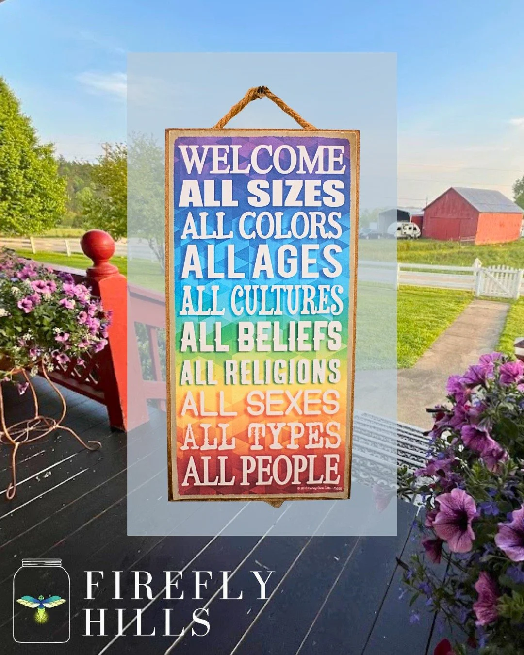 🌈 🏘 At Firefly Hills, we strive to build an inclusive space where all people feel welcome and safe to enjoy the outdoors. Regardless of your gender identity, age, race, sexual orientation, physical or mental ability, ethnicity, language or religion