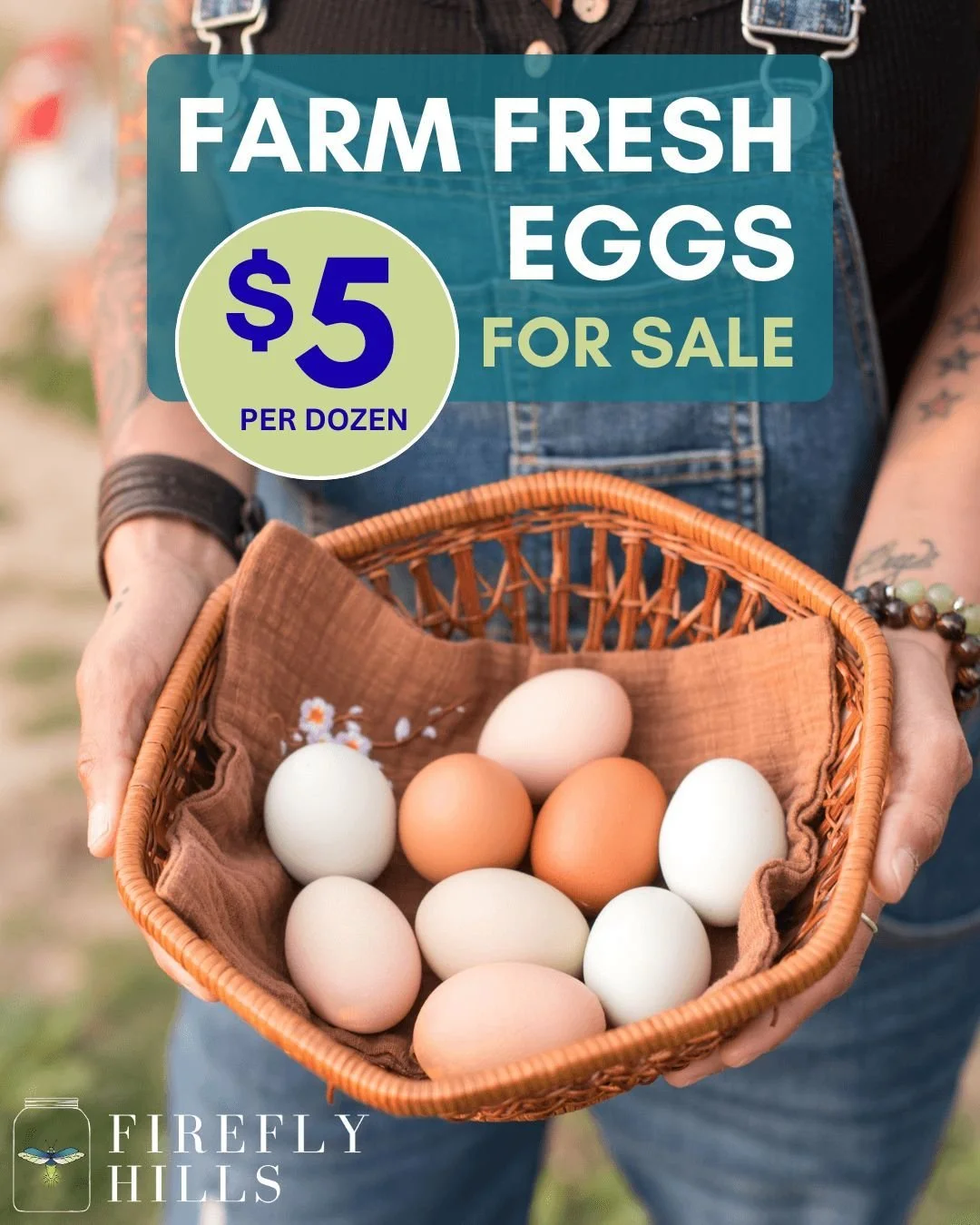 🐔✨ Fresh-from-the-coop eggs that'll make your breakfast sing! 

Swing by our farm stand for a dozen golden beauties at just $5. While you're here, discover a treasure trove of our merchandise, handpicked local crafts and artisan goods that tell a st