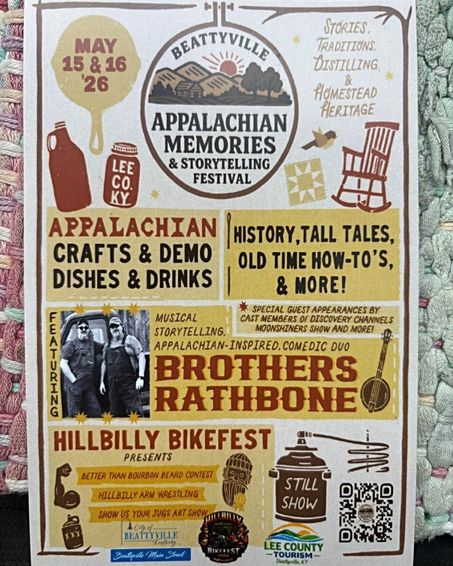 🎉 Next weekend is the Beattyville Appalachian Memories &amp; Storytelling Festival!🎉 
Join in to celebrate the people, stories, skills and traditions that shaped Appalachian life. From homesteading and self-reliance skills to moonshine history. 

I
