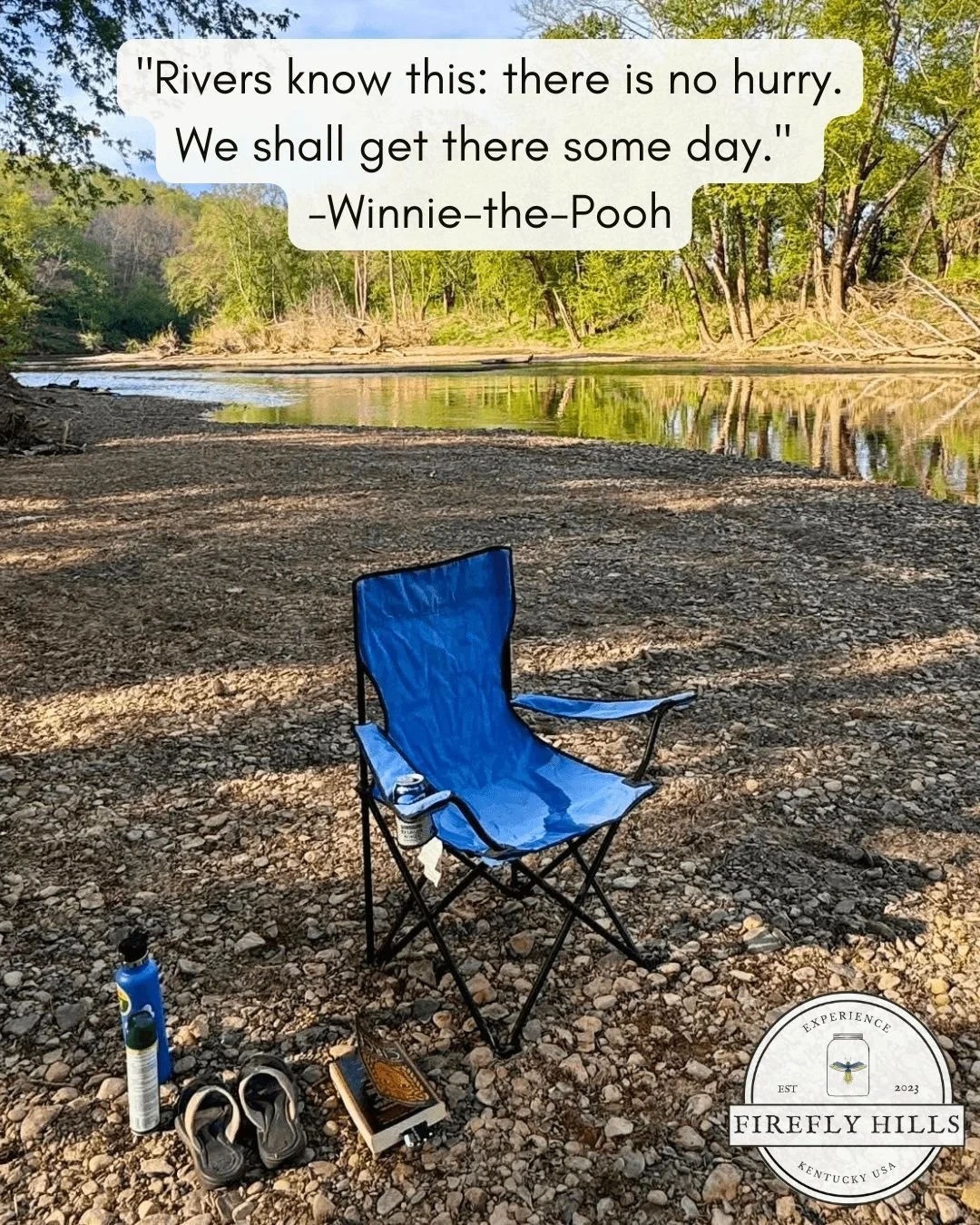 ✨ Words of wisdom from Winnie-the-Pooh on this lovely Saturday...
Whether you want to launch a kayak, cast a fishing line, or simply claim this empty chair with a good book, our peaceful stretch of water is the perfect place to unplug. Nestled right 