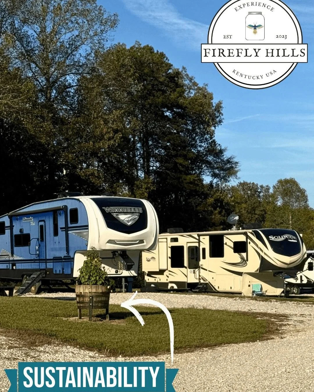 🌿 August Sustainability Month at Firefly Hills! 🍅

This week, we are highlighting the herbs and tomato planters located at the end of several of our RV sites. These fresh veggies and herbs, along with anything in our community garden are completely