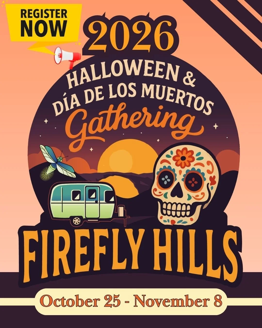 🎃 Register Now for our annual Fall Event!
Don't miss two weeks of celebration, culture, and connection! Halloween fun, D&iacute;a de los Muertos traditions, Red River Gorge adventures, and unforgettable family experiences.

🗓️ Event Dates: October 