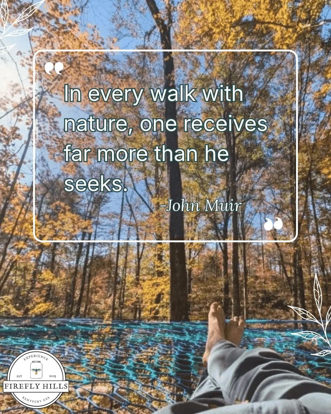 Find your peace tucked away in the woods at Firefly Hills ✨

Stay With Us
www.fireflyhillskentucky.com

#FireflyHills #Kentucky #Campground #Stay #Woods #hikingadventures #RedRiverGorge #Explore