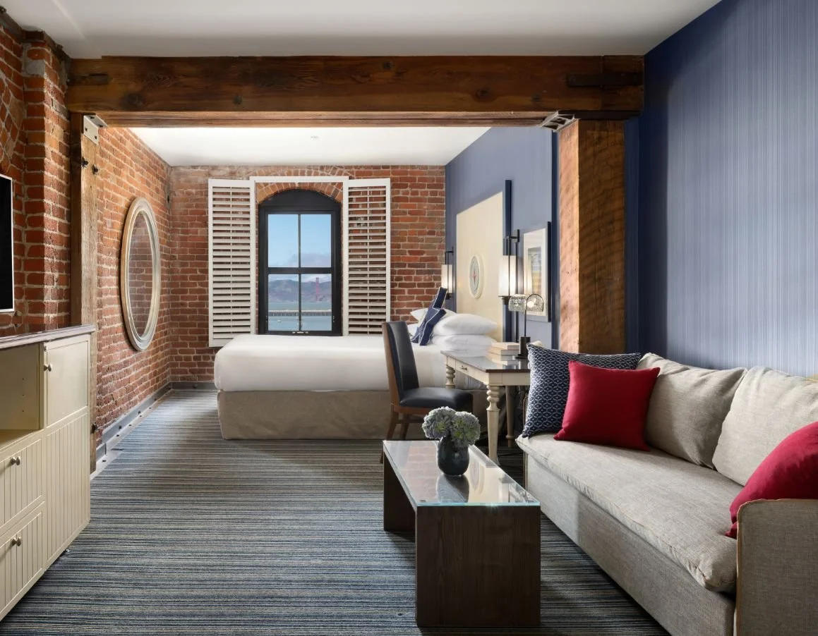 Argonaut Hotel San Francisco Fisherman's Wharf Golden Gate Bridge and bay view from waterfront suite