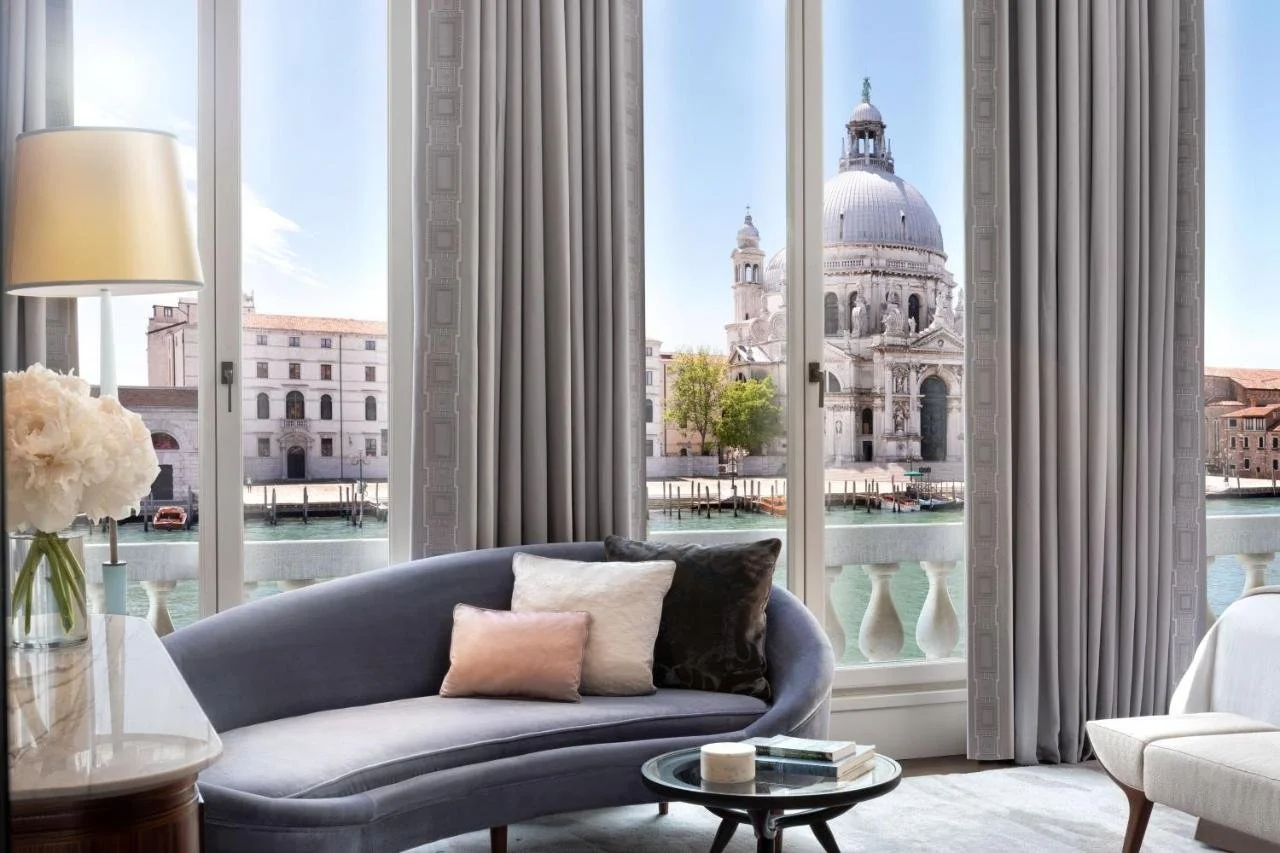 The St. Regis Venice Monet Suite terrace overlooking the Grand Canal