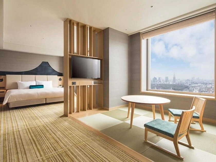 Cerulean Tower Tokyu Hotel room above Shibuya with city view