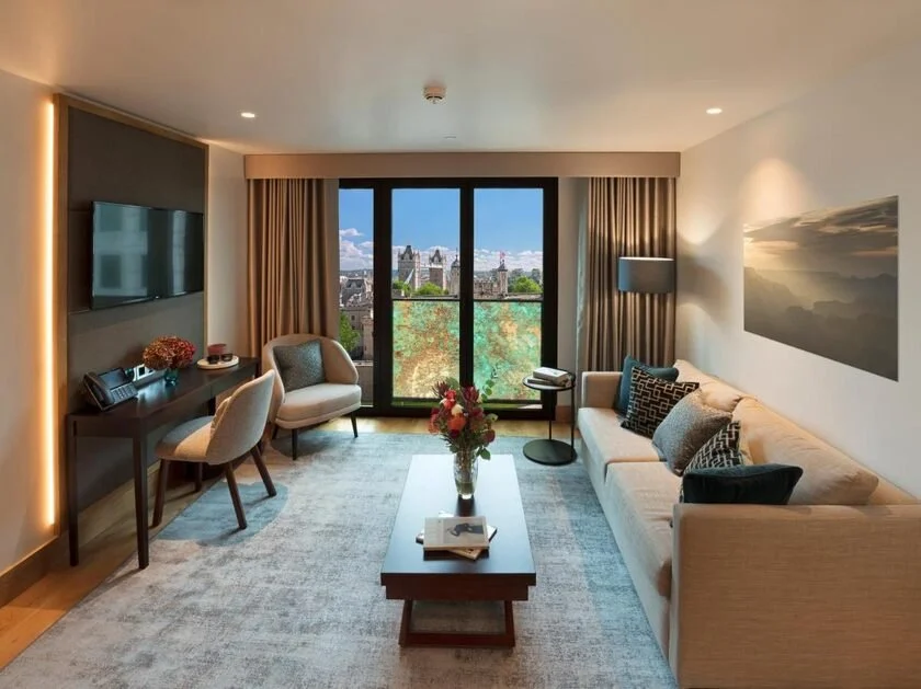 Tower Suites by Blue Orchid London suite window with Tower Bridge and Tower of London by day