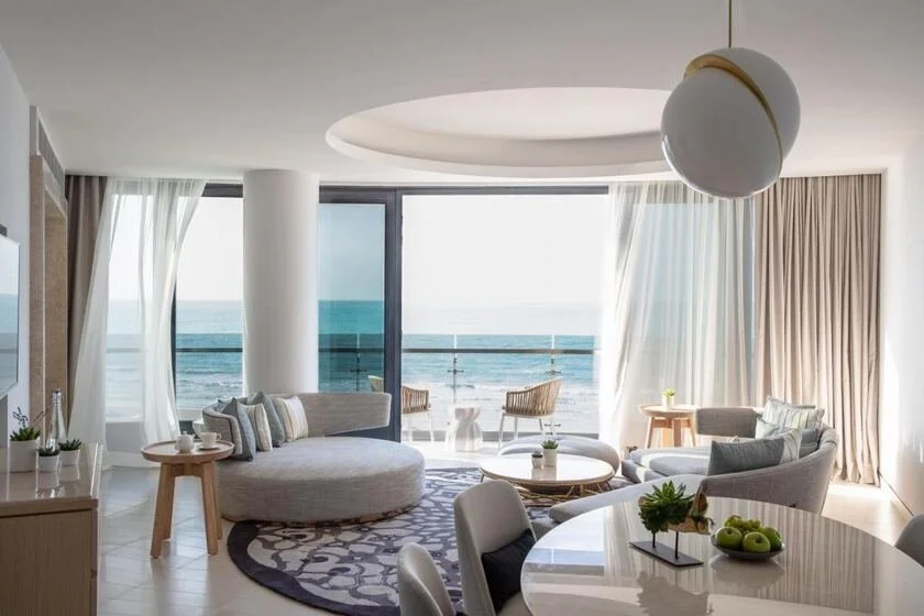 Jumeirah at Saadiyat Island Resort ocean-view suite facing open Gulf waters