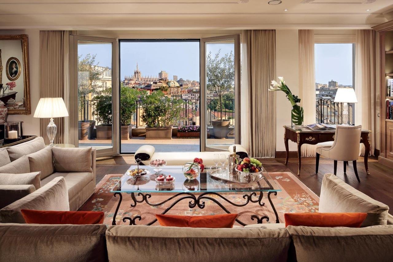 Palazzo Parigi Milano Imperial Suite terrace with direct Duomo view