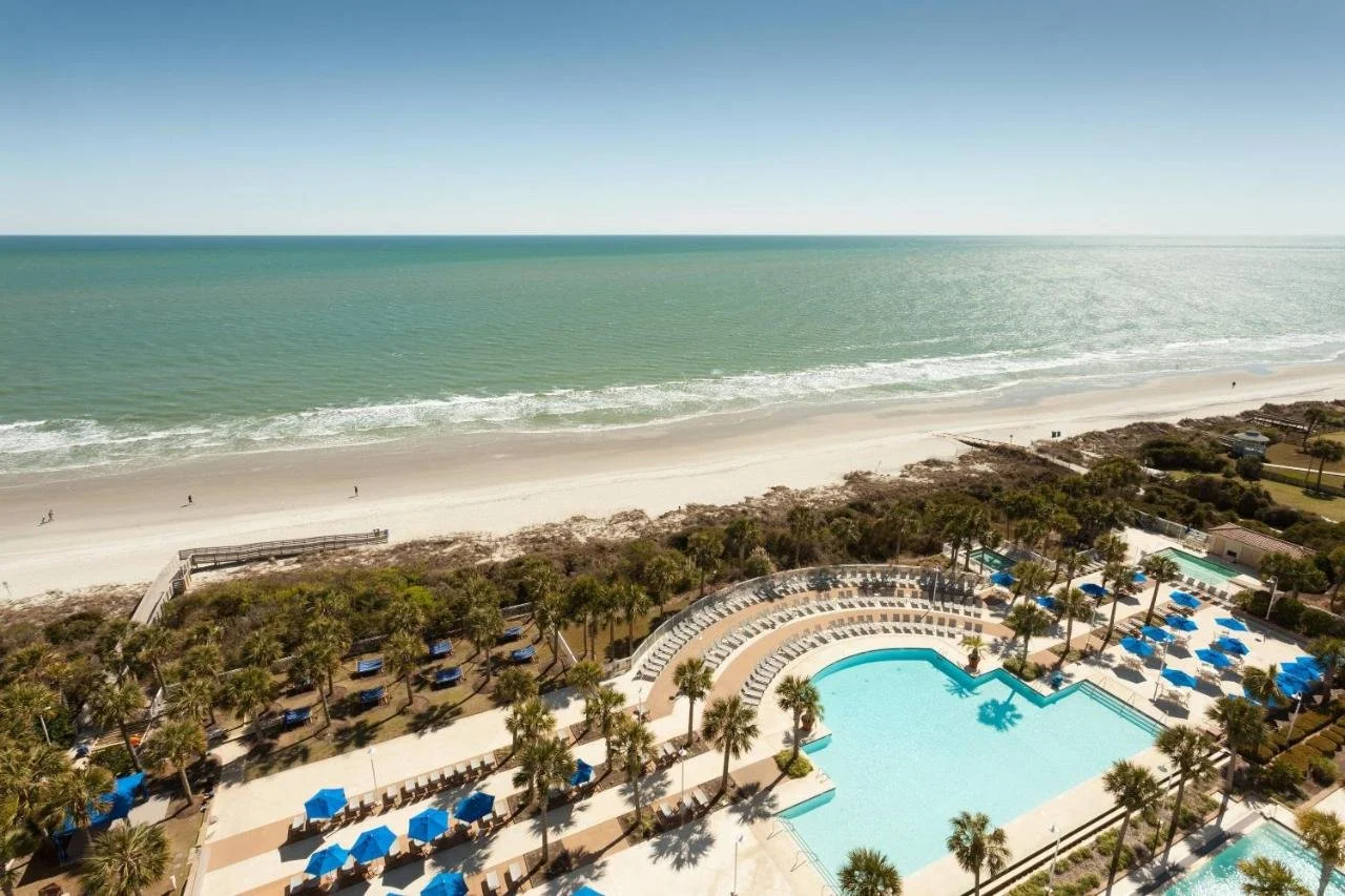 Atlantic view from one of the best luxury hotels in Myrtle Beach, SC