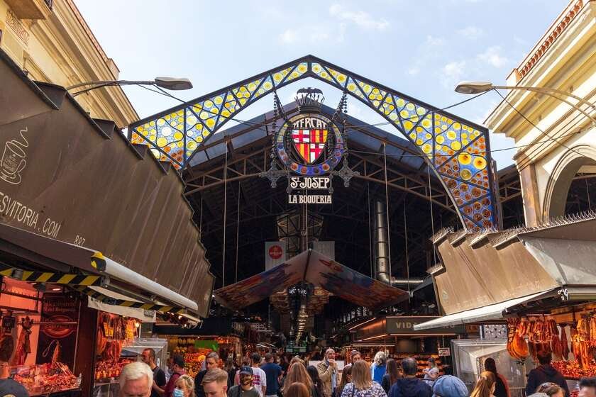 Mercado de La Boqueria in La Rambla, Barcelona