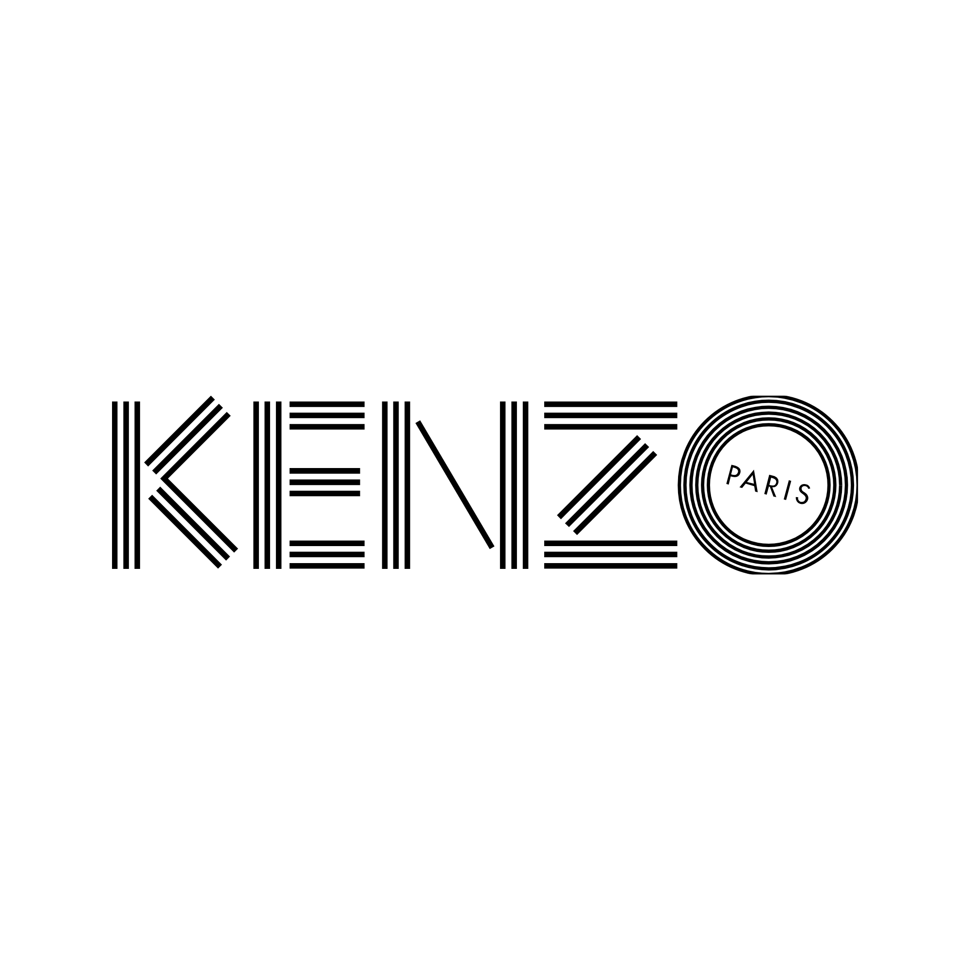 Black background with white linear shapes and circles, including the word 'PARIS' inside a circle at the bottom right corner.