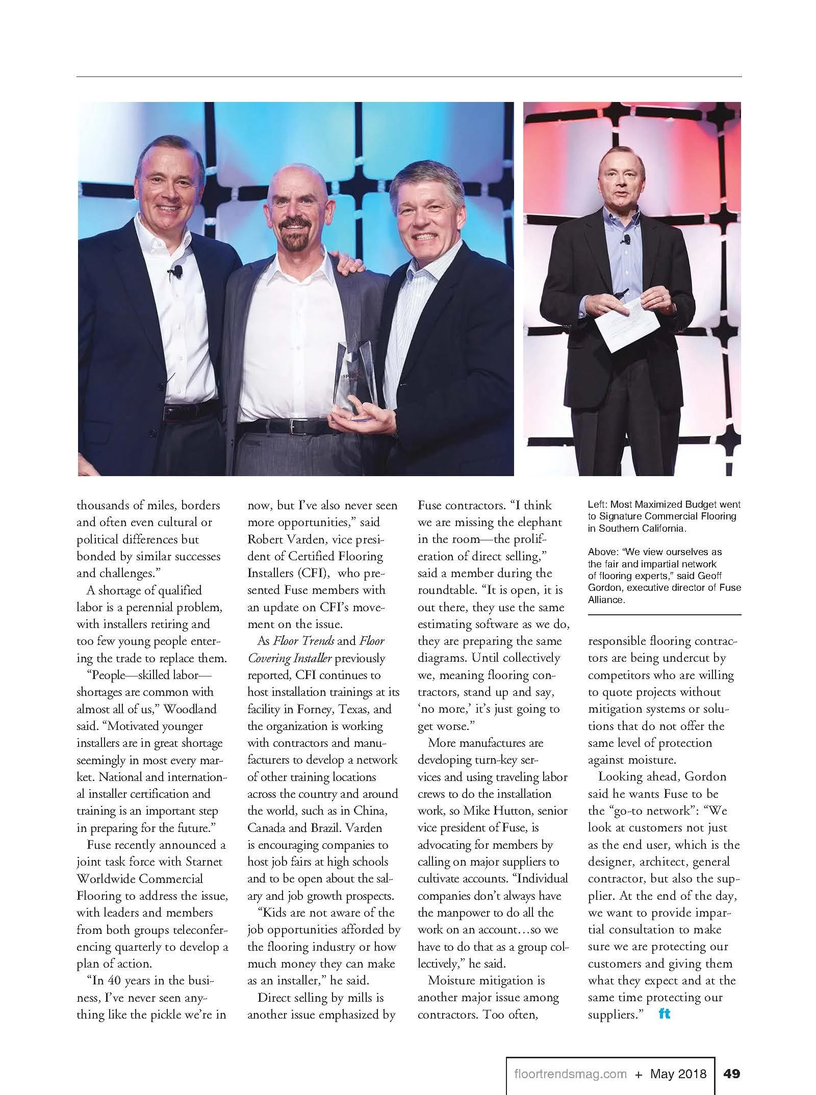 Floor Trends magazine, Fuse Alliance: The Rise of the Contractor page 2