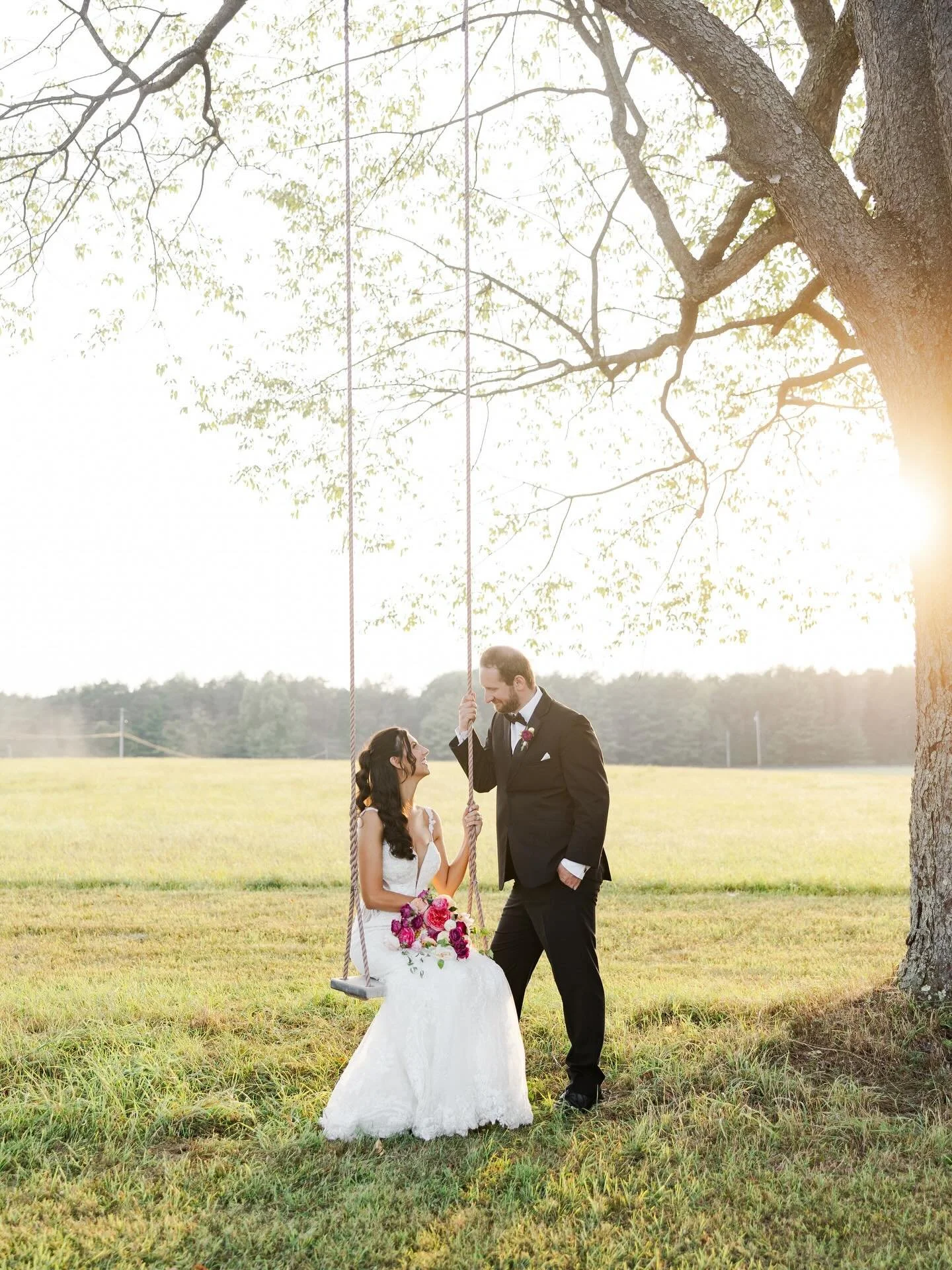 Courtney and Robert&rsquo;s wedding day was full of love, bright skies, and beautiful hot pink blooms that made everything pop 💐🌸

Wedding Venue 💒: @tuckdinnfarm 
Photographer 📸: @sarahainesphoto