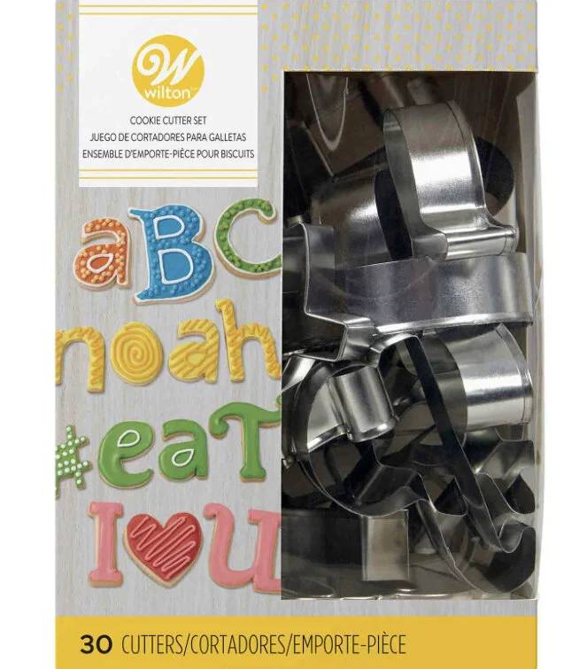 Wilton alphabet cookie clearance cutters