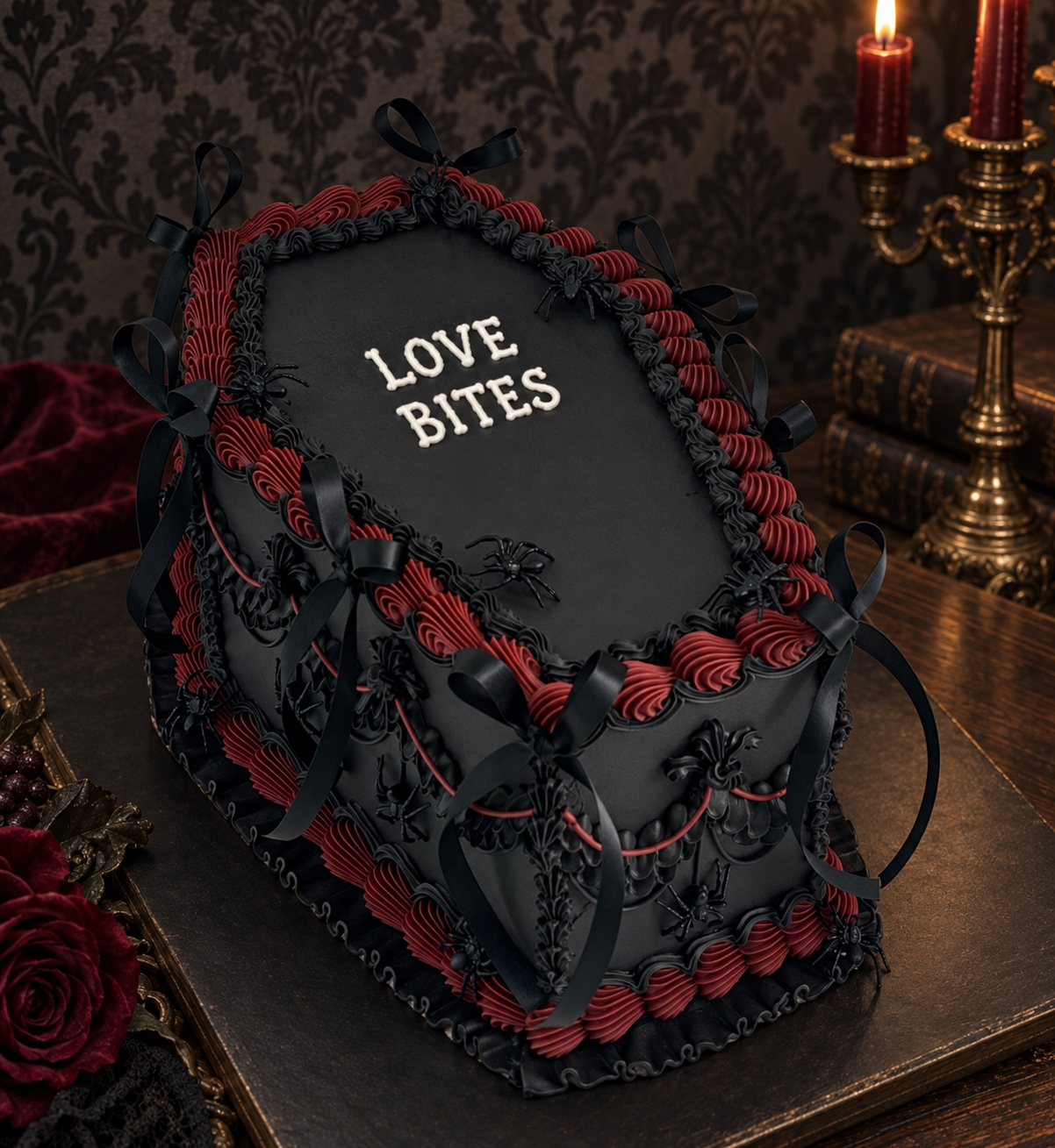 🖤 LOVE BITES 🖤  Gothic Coffin Cake Class