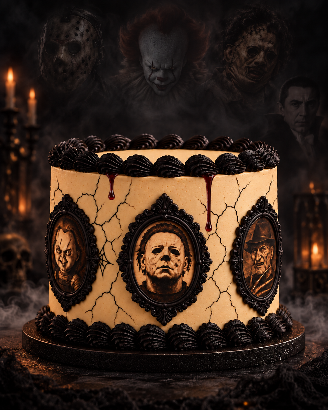 🖤🔪 HORROR PORTRAIT STAB CAKE CLASS 🔪🖤