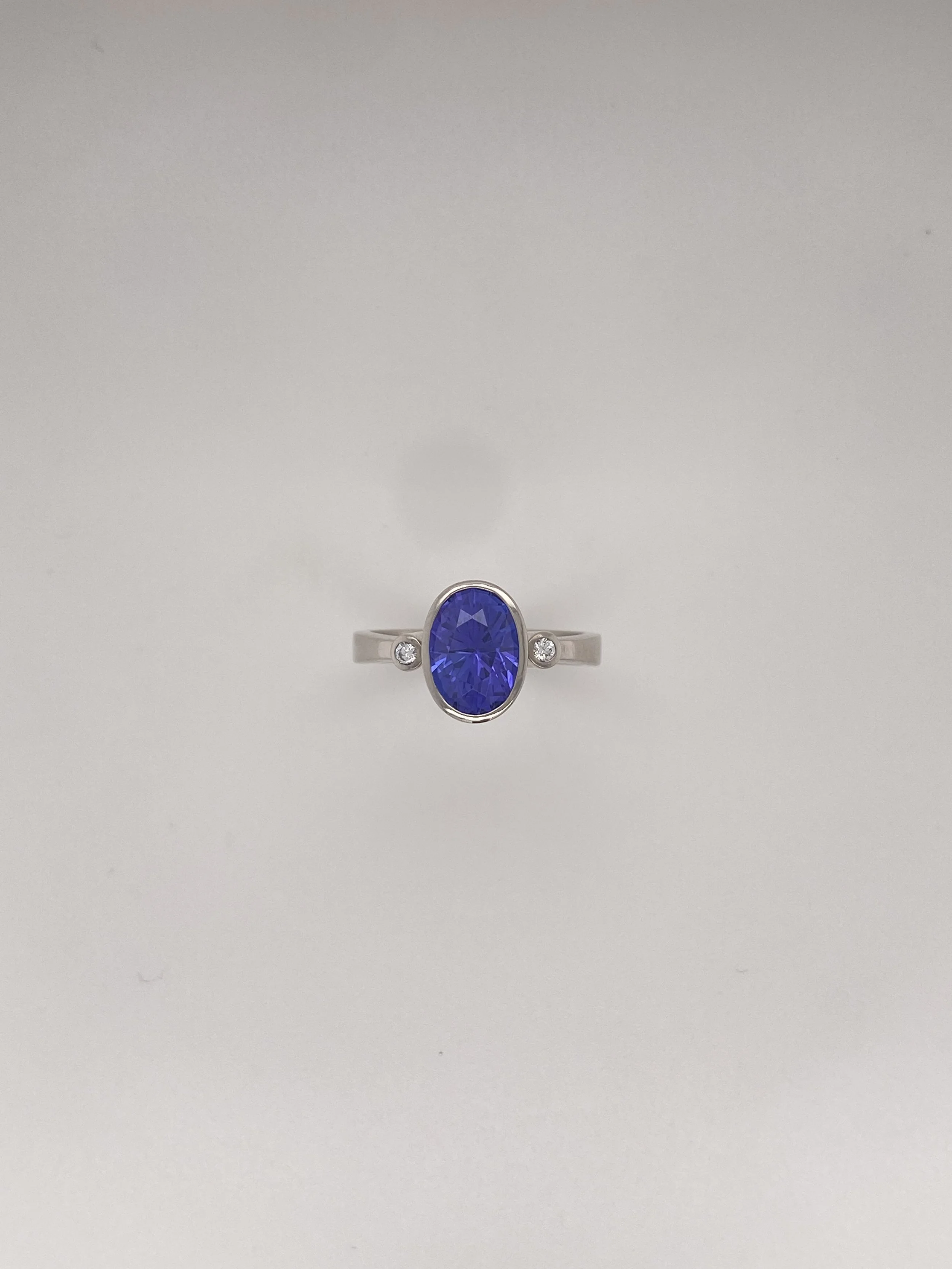 Tanzanite & Diamond 3-Stone Ring