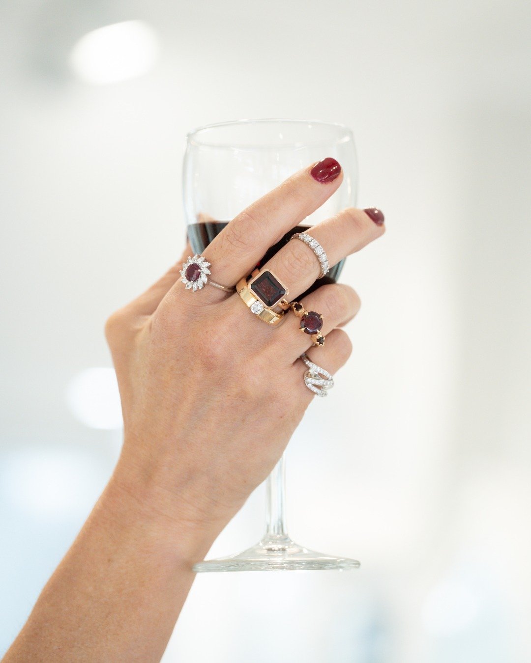 Rich red gemtsones: thought to bring energy, confidence, and success in love, in shades that carry warmth and intensity ❤️

Whether worn as a statement or a subtle detail, a ruby, or garnet adds timeless strength and radiance to any look.

Tag someon