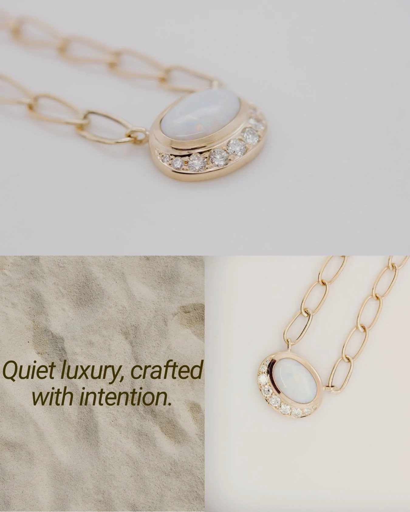 #notyourgrandmasopals #newclassics #globaldiamonds #opalnecklace #handmade